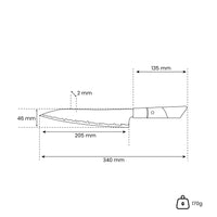 Ruby Epoxy Jewels - Damascus Koksmes 23 cm - Special Edition Shinrai Japan 