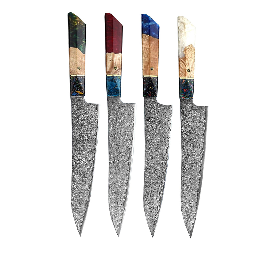 Epoxy Jewels Damascus 4-piece Japanese Chef's Knife Set - Special Edition –  KookGigant